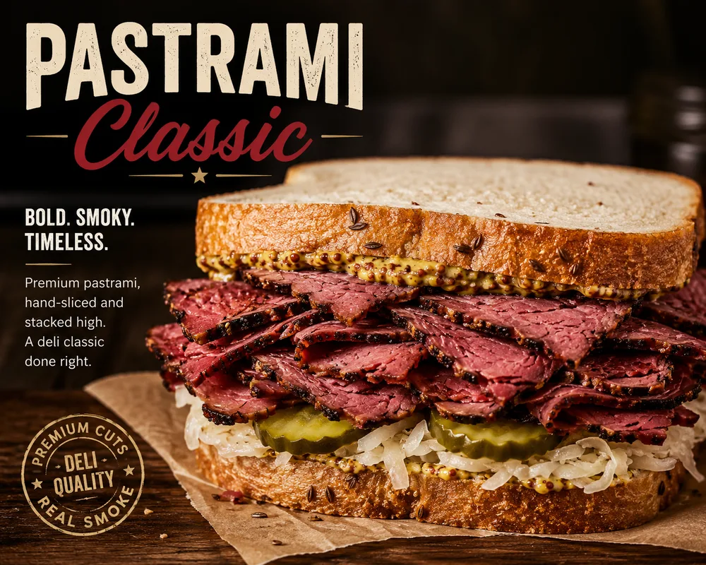 Pastrami Classic — bold, smoky, timeless.